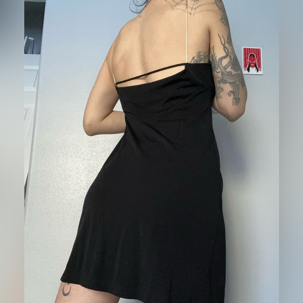 Little black dress BCBG strap bead detail